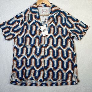 BDG Dylan Linen Souvenir Button-Down Shirt‎  Women Small-NWT